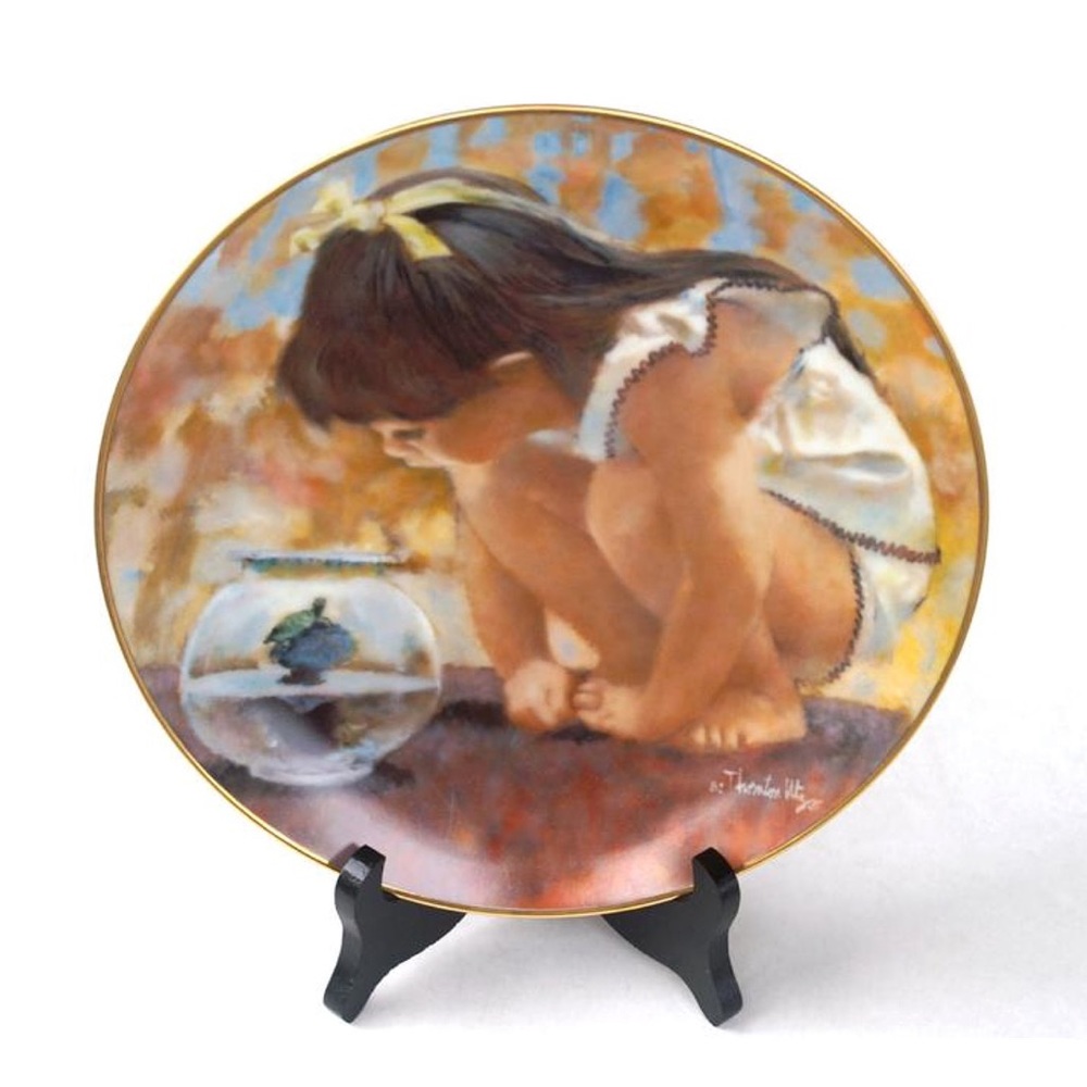 Thornton Utz Decorative Plate Turtle Talk Portrait